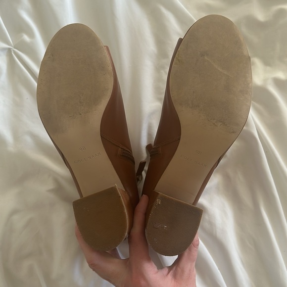 Cole Haan Leather Ankle Boot Peep Toe - Picture 8 of 8